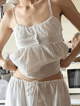 Weißes Camisole-Top mit Spitzeneinsatz